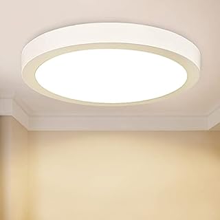 DINGLILIGHTING Bathroom Ceiling Light Waterproof, 18W Led Ceiling Light Fitting, 3000K Ceiling Lamp, Surface Mounted Led Ceiling Light for Living Room, Bedroom, Kitchen, Warm White