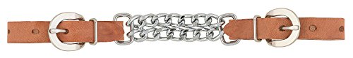 Weaver Leather Harness Leather Double Flat Link Chain Curb Strap, 4 1/2-Inch, Russet by Weaver Leather - Used condition - CA$19.63