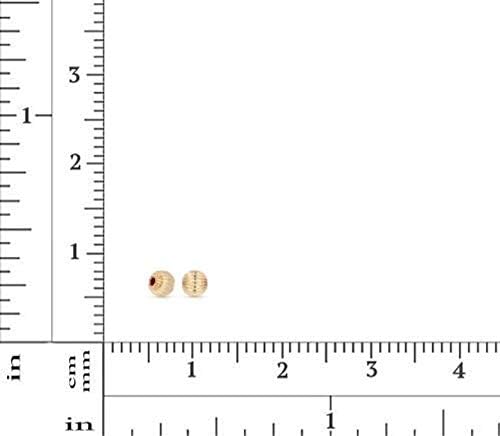 14Kt Gold Filled 3.0mm Straight Corrugated Bead 1.4mm Hole- 20pcs (4440)/1