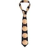 Photo Gallery djfhwvjxt romc cravatta da uomo con stampa viola lavanda cravatta casual divertente cravatta casual per festa di nozze regalo ufficio 8x145 cm, capesante seashel, taglia unica