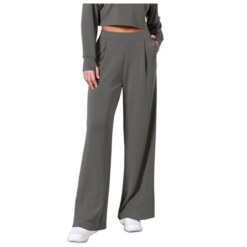 Pantalon de travail droit femme WWricotta fluide et élégant pour le bureau en été