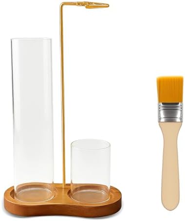 2 in 1 Incense Holder for Sticks, Glass Upside Down Incense Burne...