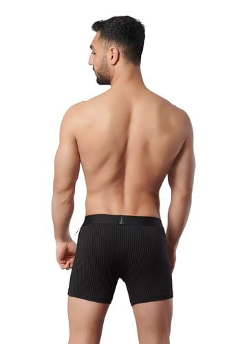 Men’s Boxer Briefs 4-Pack Gift Set – Printed Striped Design – Cotton Stretch Underwear – Soft, Breathable Fabric3