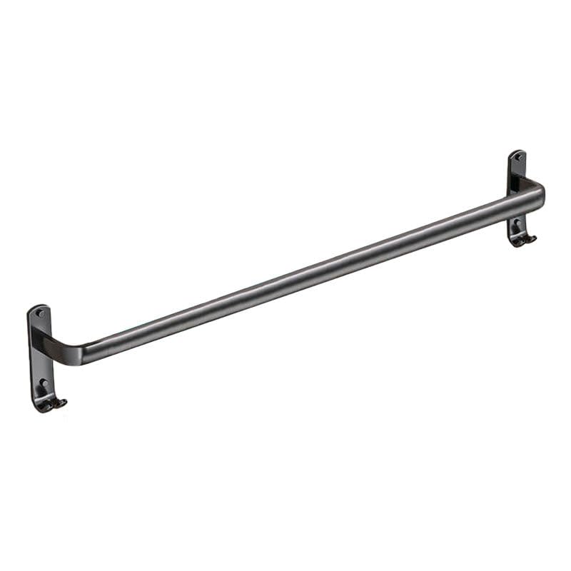 Black Towel Rail Wall Mounted 1-Tier, 2-Tier, 3-Tier Towel Rack, Aluminium Towel Shelves, Towel Bar Towel Storage 2 Installation Methods Towel Holder Bathroom (30-80cm) (Single Rail, 600)