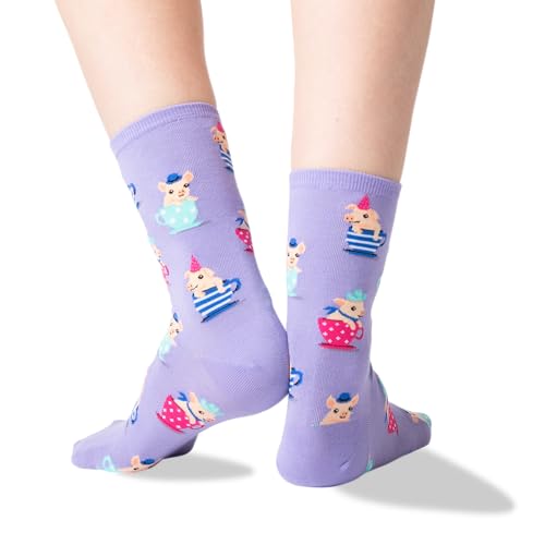 Image of Hot Sox Women's Novelty Geometric Pattern Crew