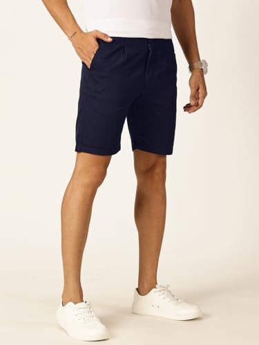 Image of Thomas Scott Men's | Solid | Mid Rise | Light Weight | 100% Cotton | Casual | Chino | Shorts for Men