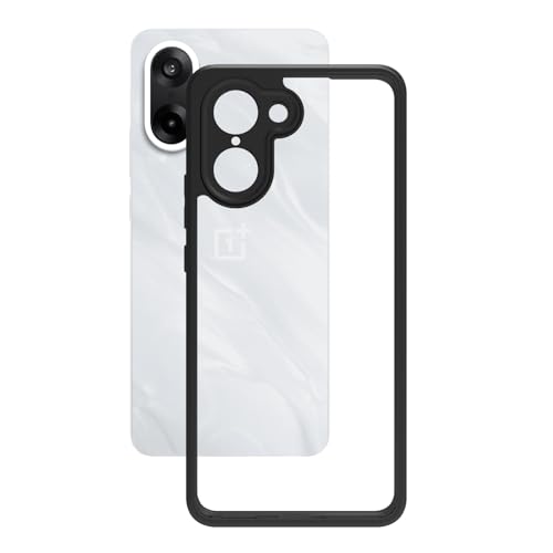 Image of RIGGEAR Shockproof Sleek Hybrid Armor Back Cover Case for OnePlus Nord CE5 / Nord CE 5 5G (Clear PC and Black TPU Bumper)