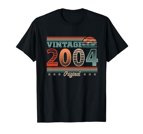 Vintage 2004 Birthyear 2004 Birthday Men Women Camiseta