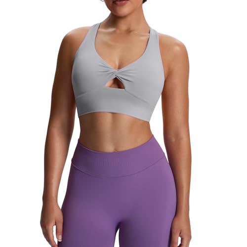 Sujetador deportivo con nudo frontal Aoxjox Lola, top transpirable para entrenamiento