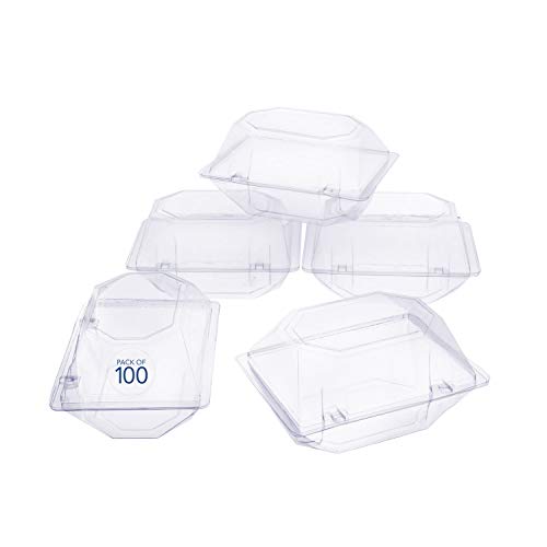 Royal Imports Clear Plastic Flower Box for Corsage Boutonniere Rose Orchid Prom Wedding Craft Container 6x5x4-100 Pack
