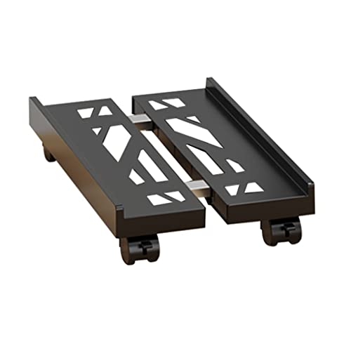 Soporte móvil para CPU ajustable en ancho, con 4 ruedas caster, para torre de computadora, ideal para PC gamer (Negro, 40 × 22–35 × 7 cm) miniatura 1