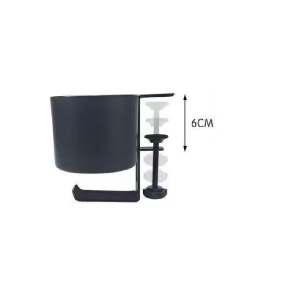 Oficina Lapicero Portalapices Organizador De Escritorio Con Portalápices Cuatro En Uno, Gancho For Auriculares Debajo Del Porta Lapices Escuela(Black)
