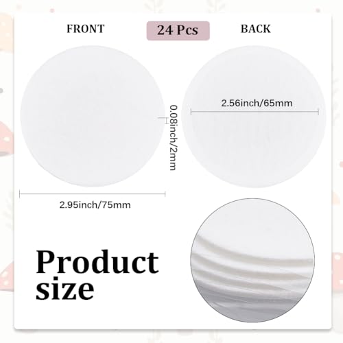 Image of GORGECRAFT 24Pcs Monotub Adhesive Filter Disks 75mm Diameter Cotton Filter Patches Stickers 2mm Thick Round Wide Mouth Mason Jar Lids Pads Replacements for Mushroom Cultivation Growing Accessories
