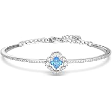 Swarovski Sparkling Dance Necklace and Bracelet Jewelry Collection, Blue Crystals, Clear Crystals