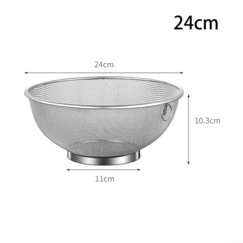 Cesta coladora de acero inoxidable para lavado de arroz verduras y escurridor de cocina 22 cm 3