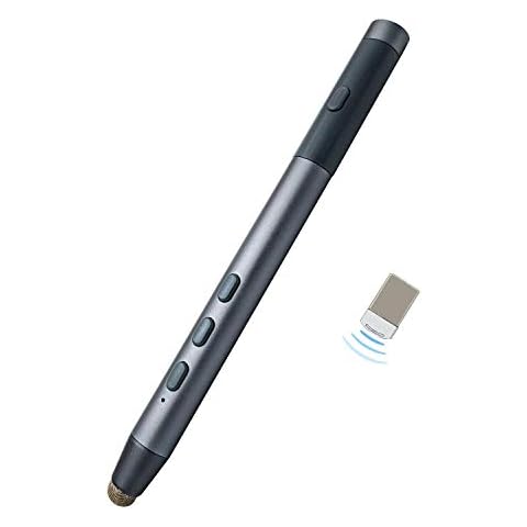 LHZTZKA Wireless 2-In-1 Presentation Clicker Remote Control And Stylus Pen Touch Screen Pen Presenter Powerpoint PPT Remote Control With Air Mouse For Smartphones, Tablets And Touch Screen Monitors Cover