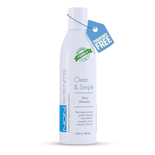 Nonscents Original Formula Fragrance Free Shampoo, Hypoallergenic for All Hair Types, Hydrating & Moisturizing Unscented Shampoo for Dry Scalp with Keratin and Silk Amino Acids Made in USA