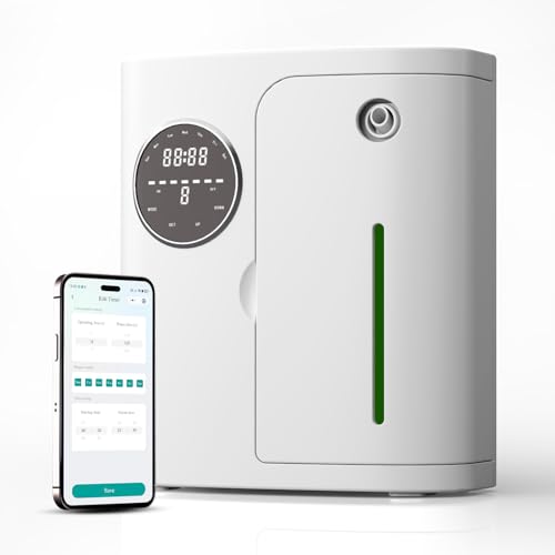 CVRAW Smart Scent Air Machine, difusor de aromaterapia sin agua, difusor de colección de hotel, difusor de tecnología de aire frío para uso doméstico y comercial, control de aplicaciones, bajo ruido