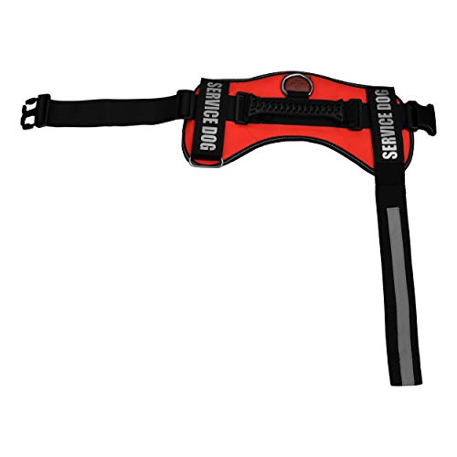 Albcorp Service Dog Vest Harness - Reflective - Woven Polyester & Nylon, Comfy Mesh Padding, Large, Red #TOP5