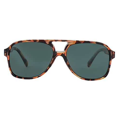 Image of Polarized Classic Vintage Aviator Sunglasses for Men Women Large Frame Retro 70s Sunglasses