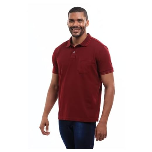 Camisa Polo Bolso Plus Masculina Piquet Algodão Básica Premium Leve Confortável