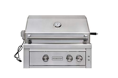 Edgestar Grl300Iblp 60000 Btu 30 Inch Wide Liquid Propane Built-In Grill With Rotisserie And Led Lighting #TOP12
