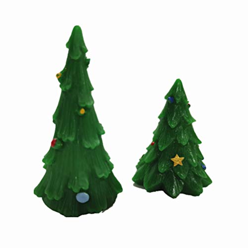 Happyyami 8Pcs Mini Christmas Ornaments Santa Snowman Reindeer Xmas Tree Miniatures Resin Christmas Cake Figurines Christmas Dollhouse Fairy Garden Decorations (Random Style) #TOP2