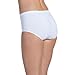 Jockey Women's Underwear Comfies Cotton Brief - 3 Pack, White/Shell/White, 7