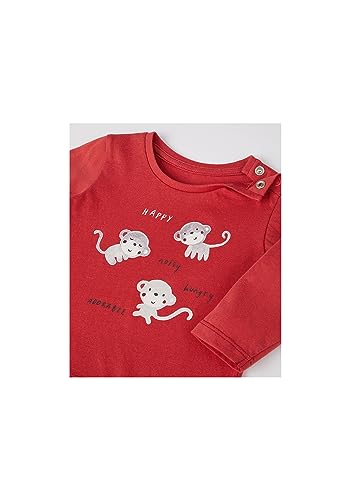 Image of Mothercare Unisex Envelope Neck Printed and Stripe Top Pack of 2 (206754931-P)