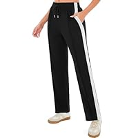 Terecey Pantalon Jogging Femme Coton - Pantalons de Sport Décontracté avec Taille Élastique et Poches Pantalon de Survêtement pour Yoga Fitness Running