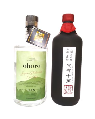 【八海醸造】 八海醸造が造る酒粕焼酎とクラフトジン - 八海山本格粕取り焼酎 宜有千萬40% 720ml & ohoro(オホロ)GIN(スタンダード)47% 720ml (2本 セット)