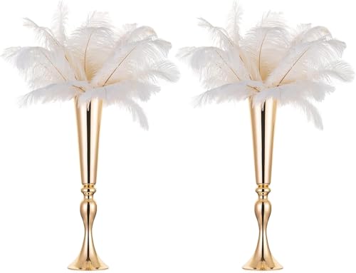 Ruiqas 2 jarrones decorativos para mesa con trompeta de flores para decoración de bodas y fiestas