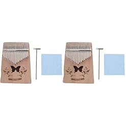 BIENKA 2 Set de Kalimba Thumb Piano, 17 Touches Marimba Instrument Piano à Doigt avec Tuning Hammer, Bois d’Acajou Mbira… - Les Beatles, Paul McCartney, John Lennon, RIngo Starr, George Harrison
