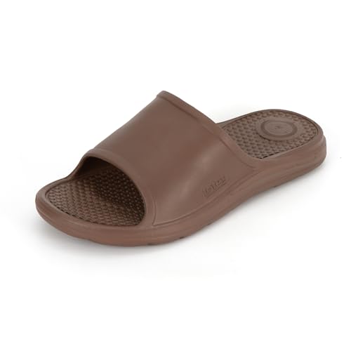 Image of Totes Men's Everywear Slide Sandals Lightweight Waterproof Comfort Slides with Cushioned Footbed for Pool, Beach & Everyday Wear