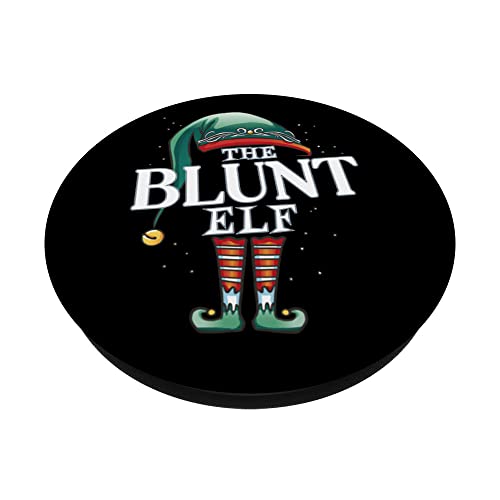 Blunt Elf Christmas Group Xmas Pajama Party PopSockets Swappable PopGrip, Black - Image 2