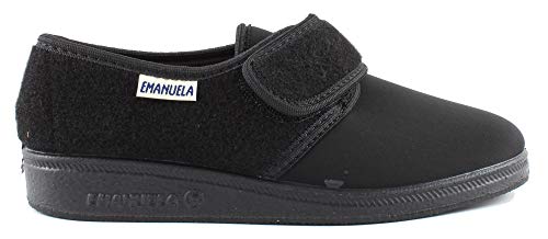 Pantofola Uomo EMANUELA 565 In Lana Lavabile In Lavatrice - Fodera Agnellata, Nero - Foto 2
