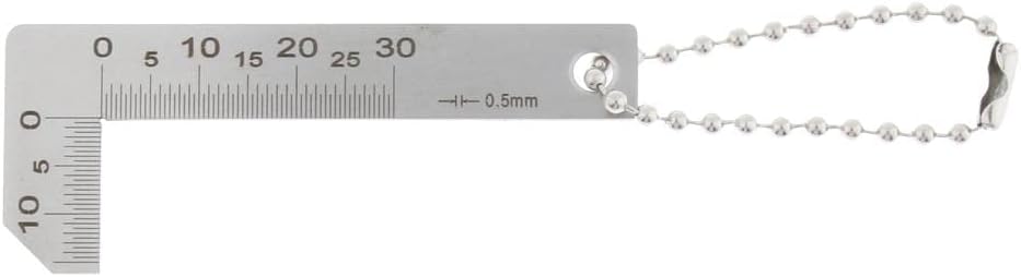 ATORSE® Stainless Steel Chamfer Gauge Gage Chamfering Inspection Tool Square Ruler