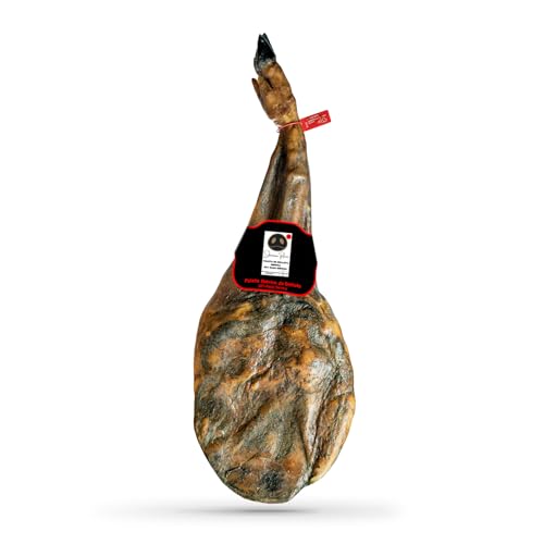 Paletilla de bellota Ibérica 50% raza ibérica Pata Negra Rivera 5-5,5 kgs Paleta de jamón precinto rojo brida roja + Regalo 2 cuñas de queso + Picos