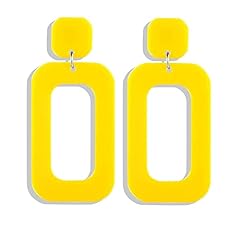 yellow hollow earrings