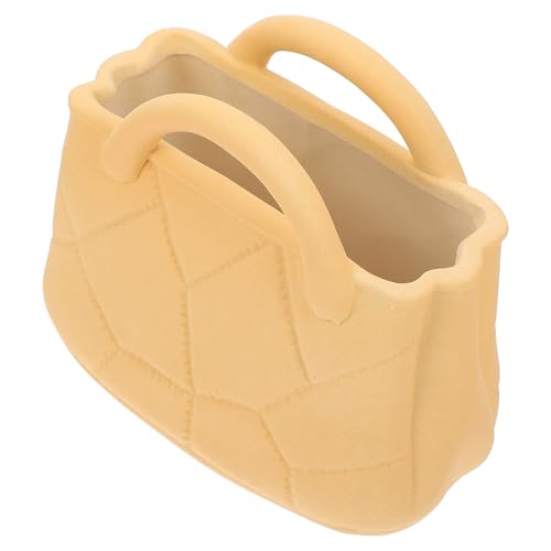 Alipis Jarrón de Cerámica con Diseño de Bolso Creativo para Decoración de Flores Hogar y Oficina Florero Decorativo Ecológico Olor para Mesa y Balcón