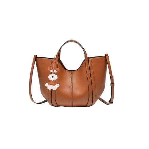 Fryloo Bolso De Mujer Cuero Vintage PU, Hombro Diseñador Lujo Suave para Mujer, Informal Uso Diario El Trabajo Y Diario-marrón (sin Colgante)