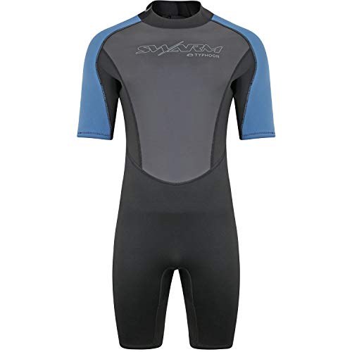 Typhoon Swarm3 3/2mm Shorty Wetsuit - Black/Blue Steel 250983 S