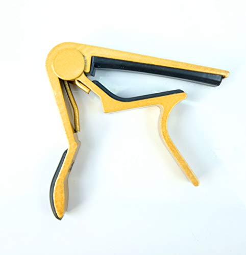 MIKE MUSIC Guitar Capo Black for 6 String Acoustic Electric Guitar Bass Guitar and Ukulele (Guitar Capo B4 yellow)