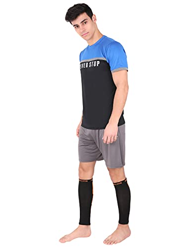 Image of NEVER LOSE Calf Compression Sleeves for Men & Women, Unisex. Shin Splint Leg Sleeves. Graduated Compression for Calf Strains, Shin Splints and Varicose Veins,Recovery & Prevention