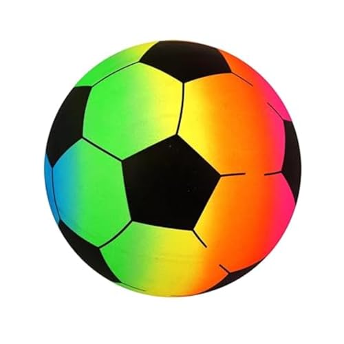 FNA FASHIONS Soccer Shoot Neon Rainbow PVC football Footballs | Uninflated PVC Balls for Indoor Outdoor and Beach Sports - CE Tested for Safety (1)