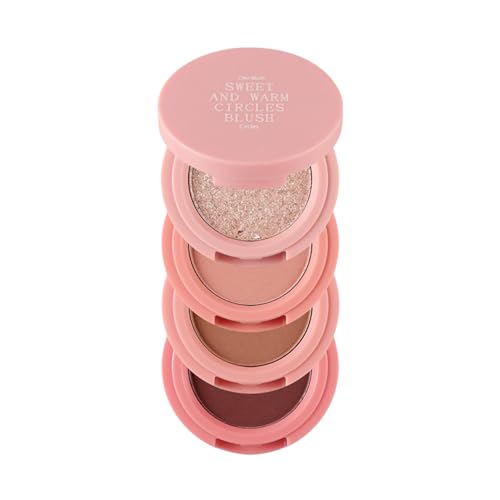Paleta de rubor y bronceador, paleta de maquillaje de viaje, paleta de contorno de sombra de ojos, ligera, portátil y de belleza para viajes, escuela y citas