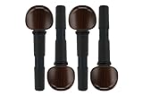 Wittner 272111L04P, Set mit 4 Cello Feinstimmwirbeln, für 4/4-7/8 Cello, Ø 15,5/1:25, Palisanderfarben, 4er Pack, Made in Germany