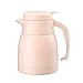 BaiHogi YIMINGYANG Edelstahl -Kaffeekanne mit Deckel/Doppelmauertevakuumflasche/12 Stunden Hitzeretention, 1,0 Liter, Heißwasserkolben, Vakuumflasche for Kaffee, Tee, Rosa