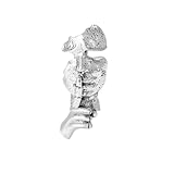 Taille : 4,9 * 2,1 cm Broches pour femmes Créatif Vintage Alloy Masque Broche Personnalité Unique Vêtements Pour Hommes Et Femmes Corsage Ornement Pin, Argent