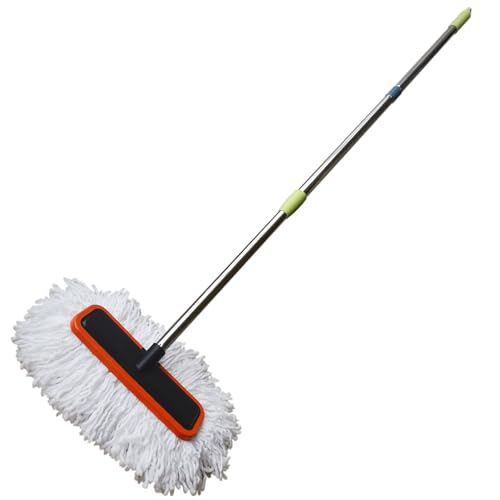 BMDHA Autowaschbürste Langen Griff Teleskopisch Polyester Baumwolle Weicher Pinsel Wird Autofarbe Nicht Verletzen 98-155cm,für KFZ, Wohnmobil, LKW, Fenster,Ohnwagen,Wohnmobil